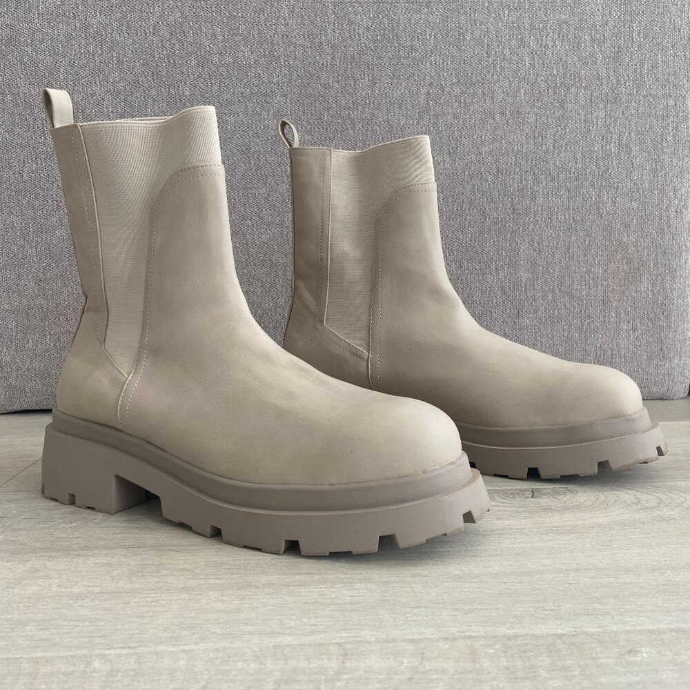 DV By Dolce Vita Women's Chunky Beige Winter Boots Size US 13, Beige Ankle Boots